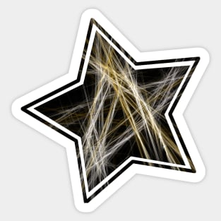 Abstrakt 1 - Gold & Silber Sticker